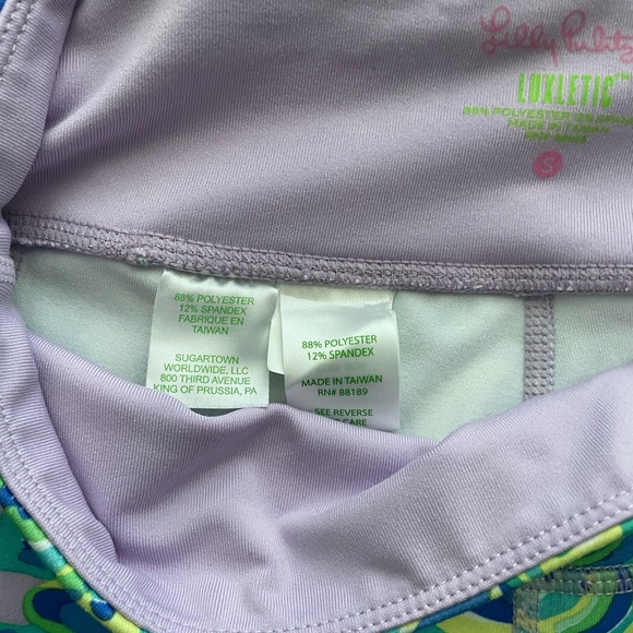 Lilly Pulitzer “Lagoon” Pastel Mermaid Vibes Capri Yoga / Sport Leggings - Picture 6 of 6